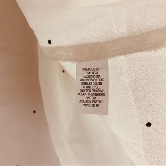 Socialite Blouse Long Sleeve Polka Dot White - Picture 5 of 7